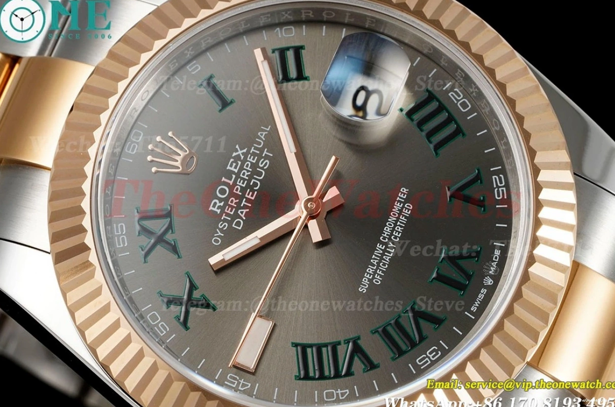 RG A3235 Oys SS 126331 Datejust Rmn Grey EWEF 41mm 0131